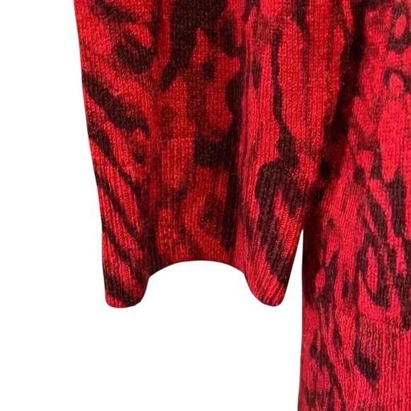 Cato Red and Black Button Up Sweater - Picture 3 of 8